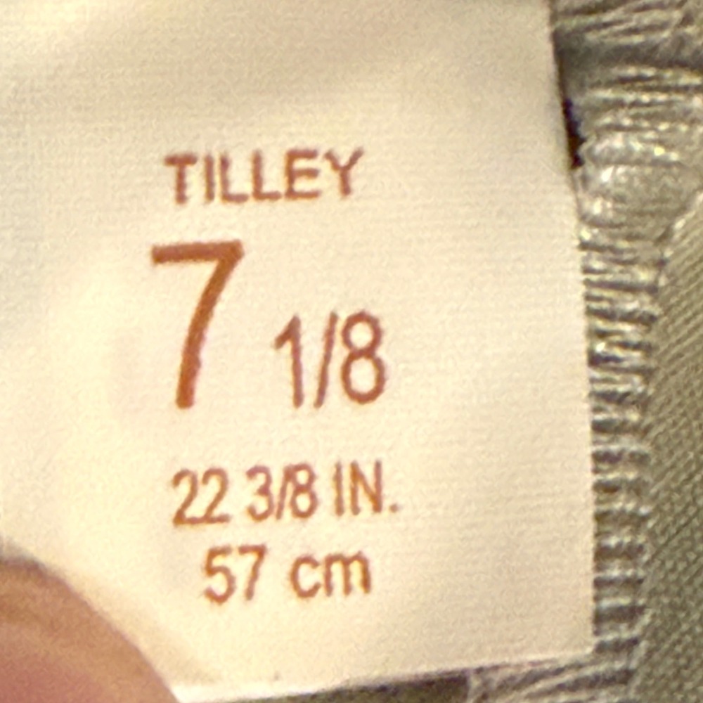 Tilley Airflo Hat Khaki Tan Mesh Ventilation Sun Protection Made in Canada 7 1/8 - Picture 4 of 8